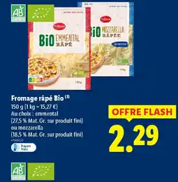 Lidl Fromage râpé Bio offre