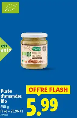 Lidl MARIBEL Purée d'amandes Bio offre