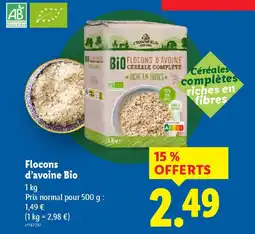 Lidl Flocons d'avoine Bio offre