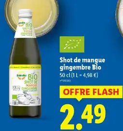Lidl SOLEVITA Bio Shot de mangue gingembre Bio offre