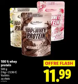 Lidl IRONMAXX 100% whey protein offre