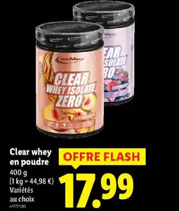 Lidl IRONMAXX Clear whey en poudre offre