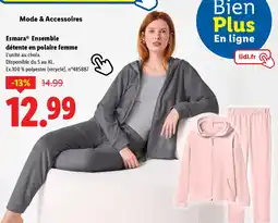 Lidl ESMARA Ensemble détente en polaire femme offre