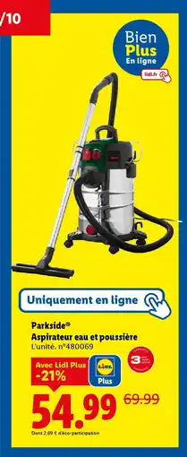 Lidl PARKSIDE Aspirateur eau et poussière offre