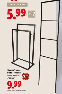 Lidl Livarno home porte-serviettes offre