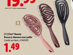Lidl CIEN Beauty Brosse à cheveux avec paille offre