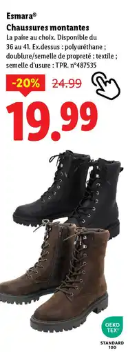 Lidl ESMARA Chaussures montantes offre