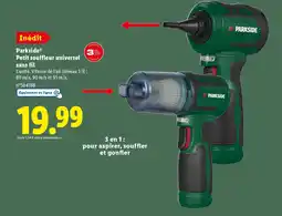 Lidl PARKSIDE Petit souffleur universel sans fil offre