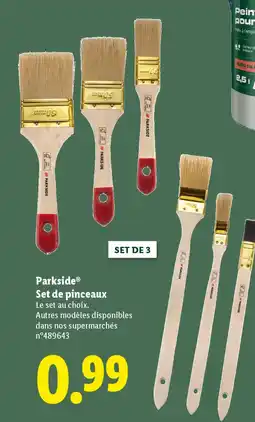 Lidl PARKSIDE Set de pinceaux offre
