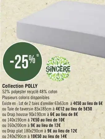 Géant Casino Sincère collection polly offre