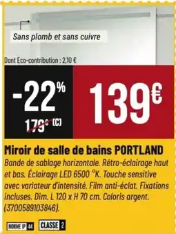Tridôme Miroir de salle de bains portland offre