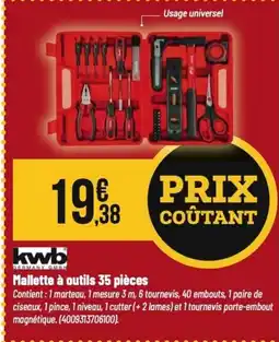 Tridôme KWB Mallette à outils offre