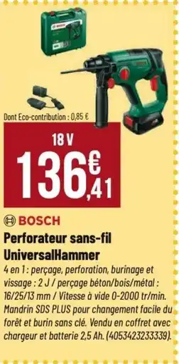 Tridôme BOSCH Perforateur sans-fil UniversalHammer offre