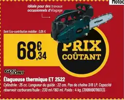 Tridôme GOON! Élagueuse thermique ET 2522 offre