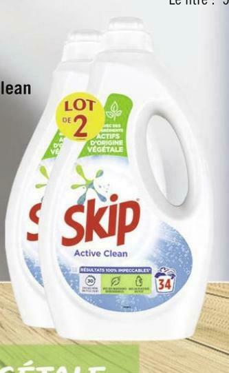 Géant Casino Skip lessive liquide active clean offre
