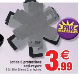 Bazarland Lot de 6 protections anti-rayure offre