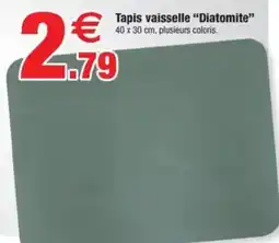 Bazarland Tapis vaisselle "Diatomite" offre