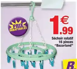 Bazarland Séchoir rotatif 16 pinces "Bazarland" offre