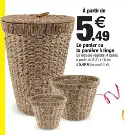 Bazarland Le panier ou la panière à linge offre