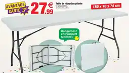 Bazarland Table de réception pliante offre