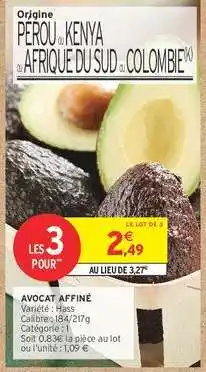 Intermarché AVOCAT AFFINE offre