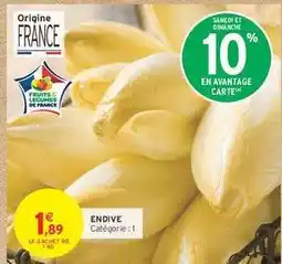 Intermarché ENDIVE offre