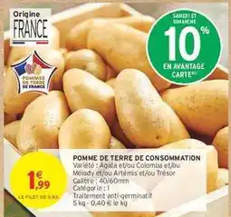 Intermarché POMME DE TERRE DE CONSOMMATION offre