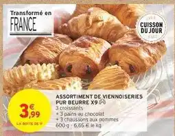 Intermarché ASSORTIMENT DE VIENNOISERIES PUR BEURRE X9 offre