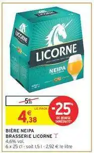 Intermarché BIÈRE NEIPA BRASSERIE LICORNE offre