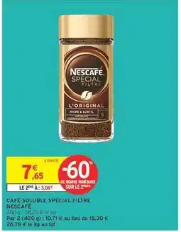 Intermarché Café Soluble Spécial Filtre Nescafé offre