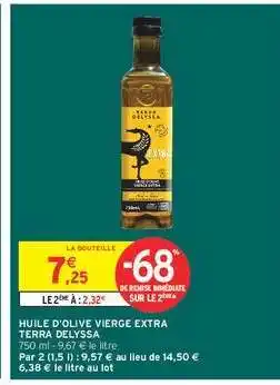 Intermarché Huile D'olive Vierge Extra Terra Delyssa offre