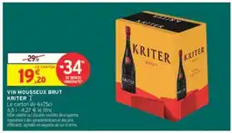 Intermarché VIN MOUSSEUX BRUT KRITER offre