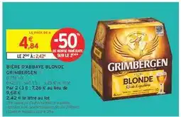 Intermarché BIÈRE D'ABBAYE BLONDE GRIMBERGEN offre