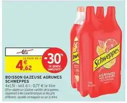 Intermarché BOISSON GAZEUSE AGRUMES SCHWEPPES offre