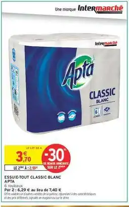 Intermarché ESSUIE-TOUT CLASSIC BLANC APTA offre