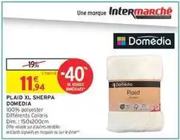 Intermarché PLAID XL SHERPA DOMEDIA offre