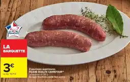 Carrefour 2 saucisses supérieures FILIÈRE QUALITÉ CARREFOUR offre