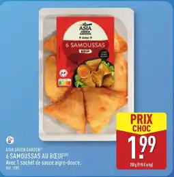 ALDI ASIA GREEN GARDEN 6 samoussas au bœuf offre