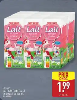 ALDI MILSANI Lait saveur fraise offre