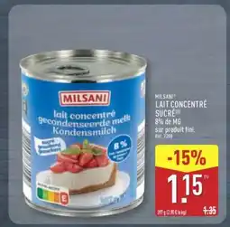 ALDI MILSANI Lait concentré sucré offre