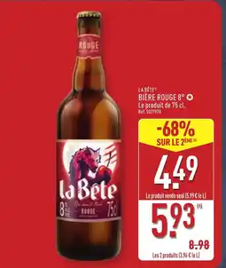 ALDI LA BÊTE Bière rouge 8° offre