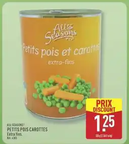 ALDI ALL SEASONS PETITS POIS CAROTTES offre