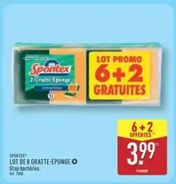 ALDI SPONTEX LOT DE 8 GRATTE-ÉPONGE offre