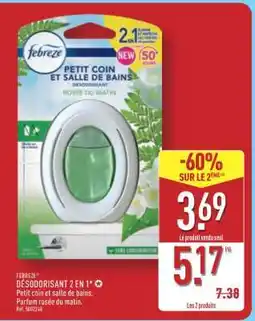 ALDI FEBREZE DÉSODORISANT 2 EN 1 offre