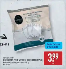 ALDI HOME CREATION RECHARGES POUR ABSORBEUR D'HUMIDITÉ offre