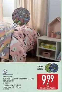 ALDI Plaid ou Coussin Phosphorescent offre