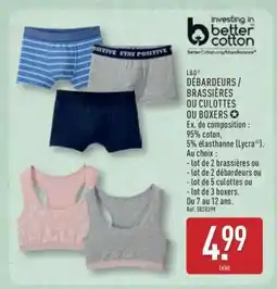 ALDI L&D Débardeurs / Brassières ou Culottes ou Boxers offre