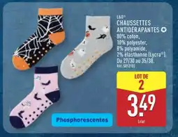 ALDI L&D Chaussettes Antidérapantes offre