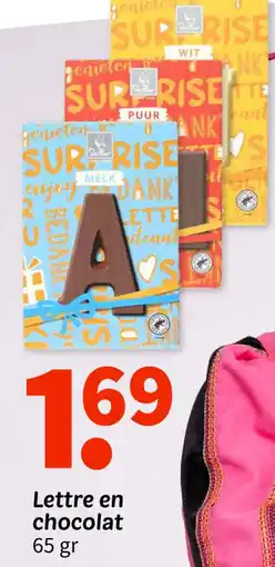 Wibra Lettre en chocolat offre
