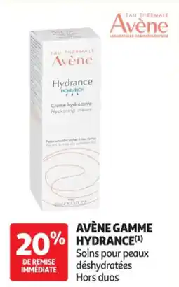 Auchan Parapharmacie AVÈNE Gamme hydrance offre
